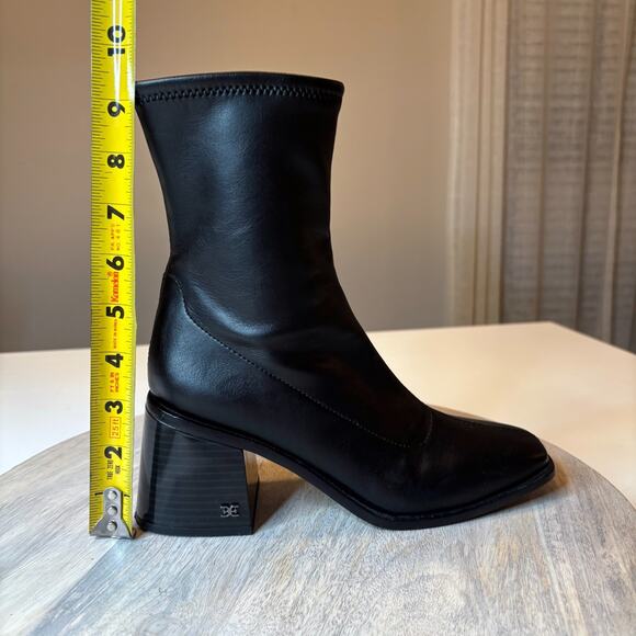 Sam Edelman Wells Ankle Booties Women's Black Leather Block Heel US Size 6 M - Picture 13 of 13